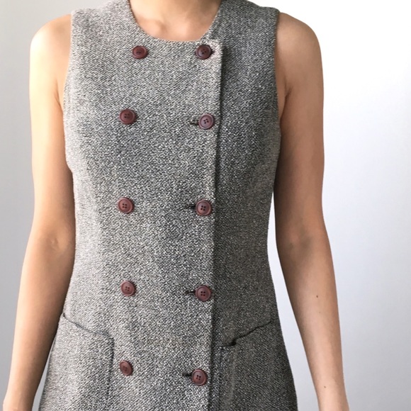 Ann Taylor custom tweed button down dress - Picture 2 of 4